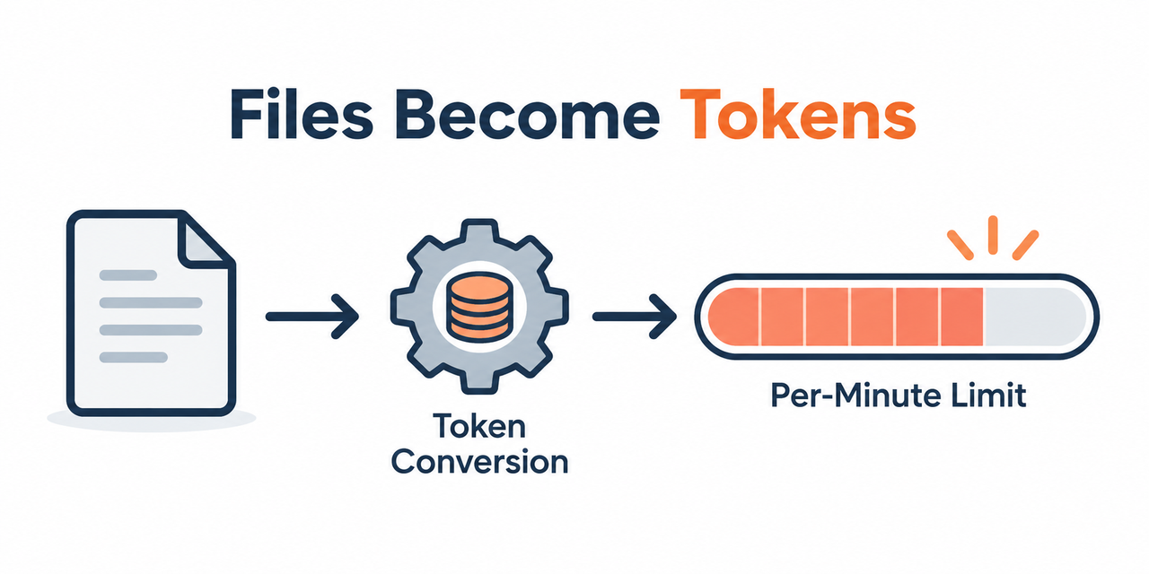 Claude Rate Limit Exceeded on File Uploads Fix token conversion