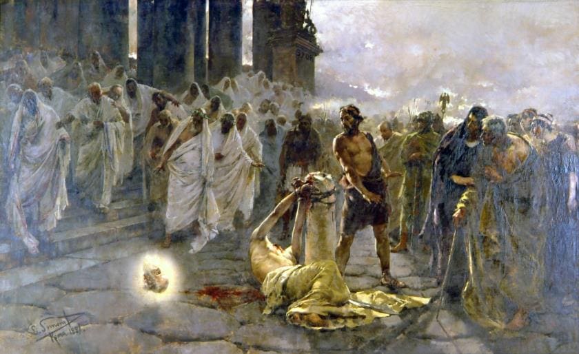 Энрике Симоне: «Усекновение главы апостола Павла», 1887