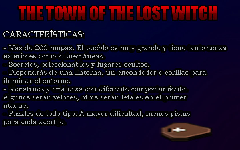 [RPG Maker ] The Town of The Lost Witch - Horror - ¡Ya puedes descargarlo! Caracteristicas-juego