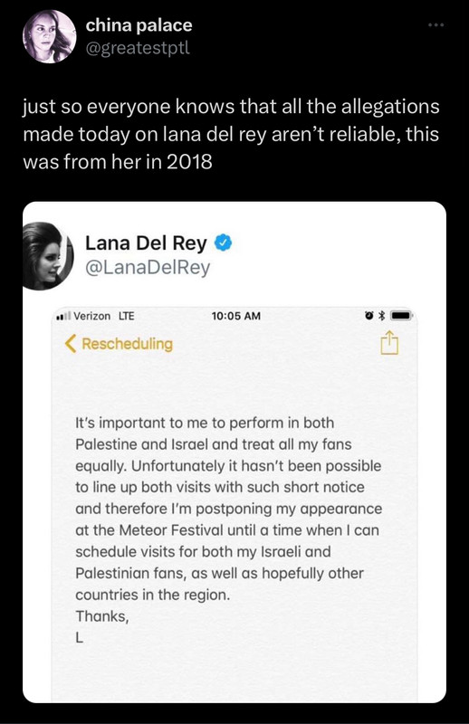 Lana signed an open letter to President Joe Biden, thanking him 