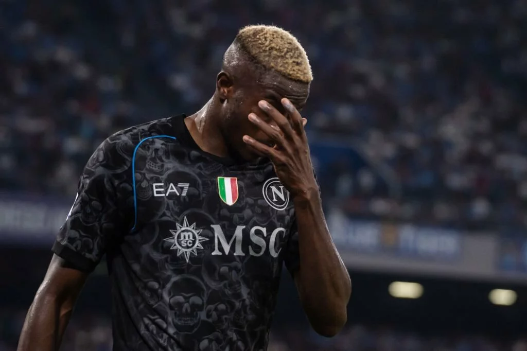 Osimhen playing for Napoli