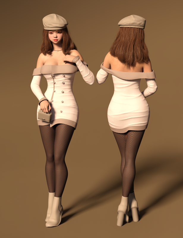 Pearly Off Shoulder Outfit