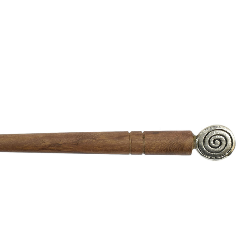 Women Juda Hair Pin Wood & Metal Handmade Beautiful Design Traditional Stick Pin - Picture 31 of 40