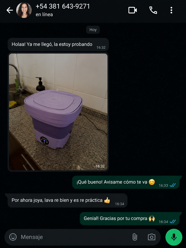 Chat de WhatsApp cliente 8