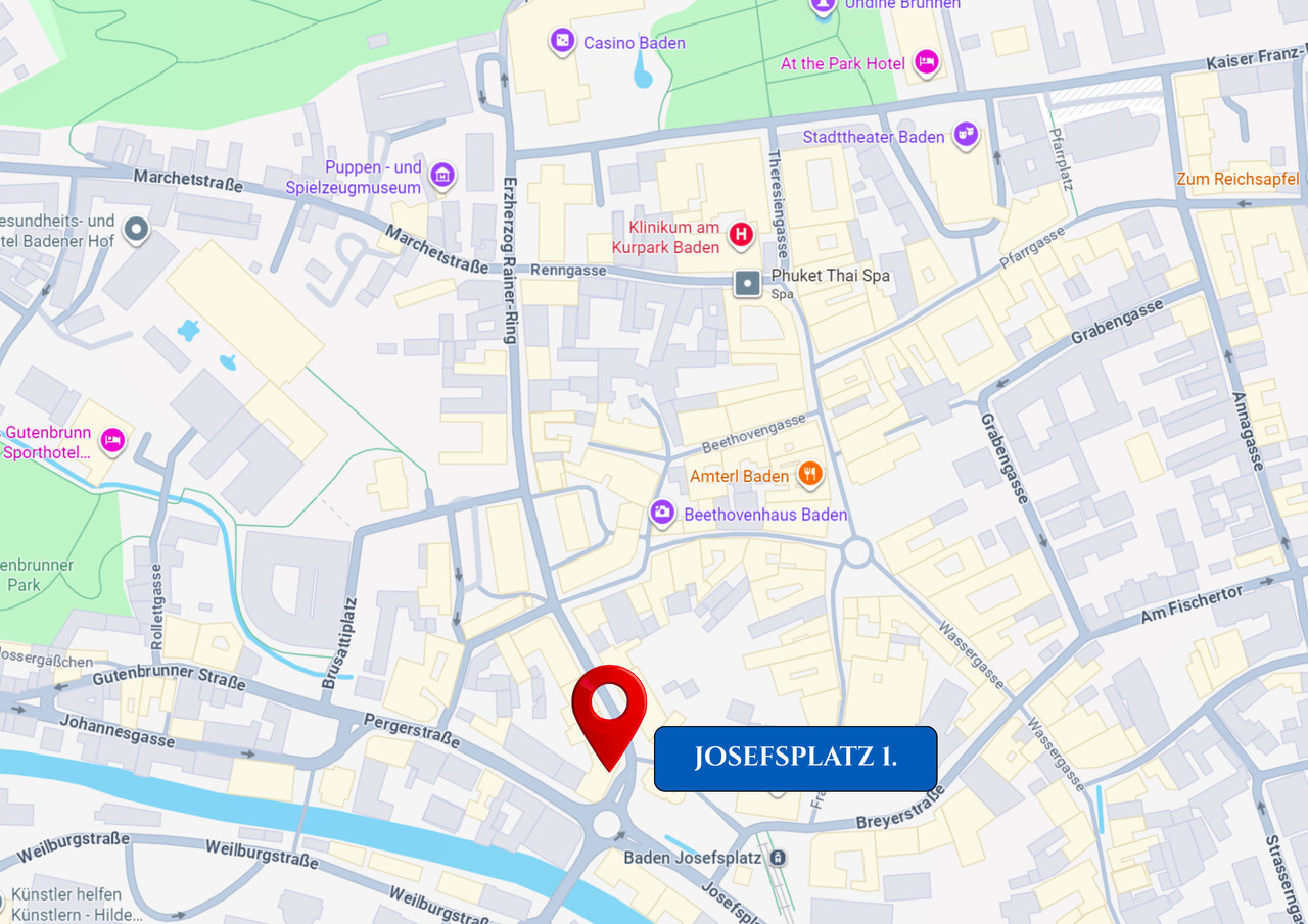 Lageplan Josefsplatz 1 Kurstadt Baden Zentrum