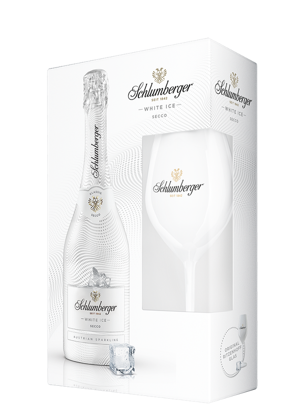 Schlumberger, White Ice Secco +glass in Gift