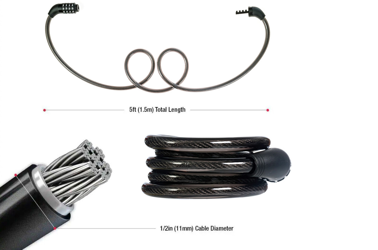 police-bike-lock-cable-lock-scooter-lock-combination-cable-lock