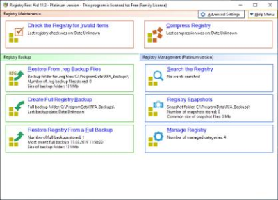 Registry First Aid Platinum 11.3.0 Build 2576 Multilingual Portable