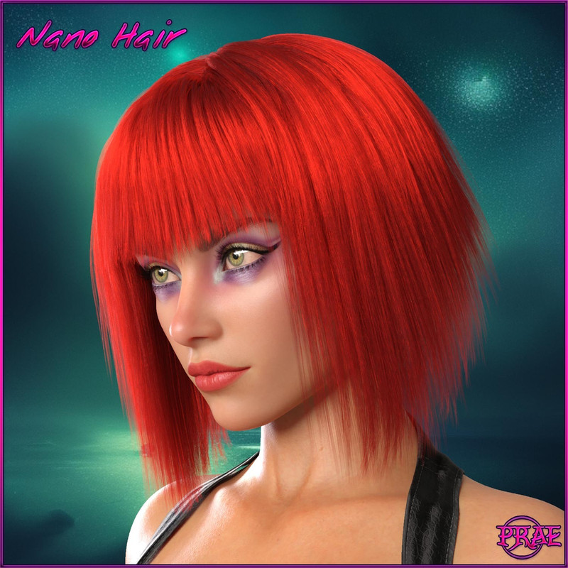 Prae-Nano Hair For G8 G9 Daz