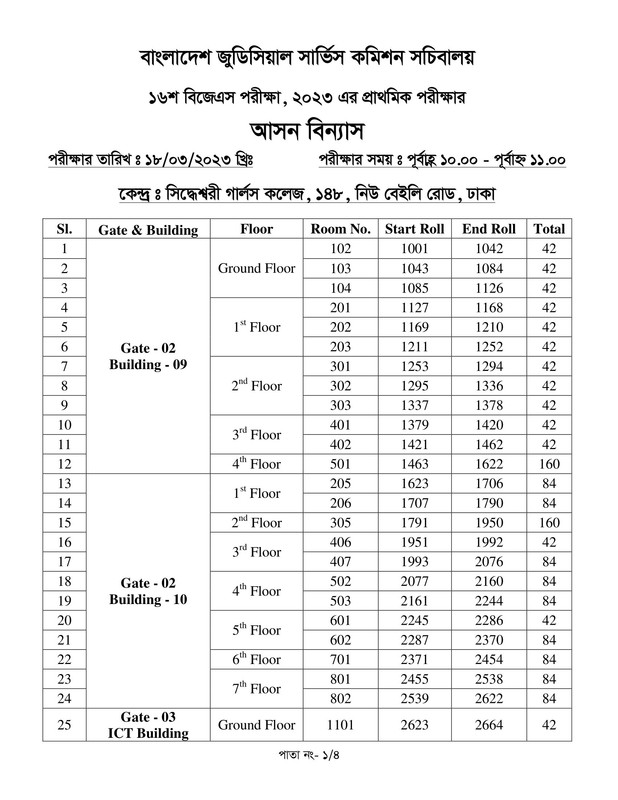 16th-BJSC-Exam-Seat-Plan-2023-PDF-1