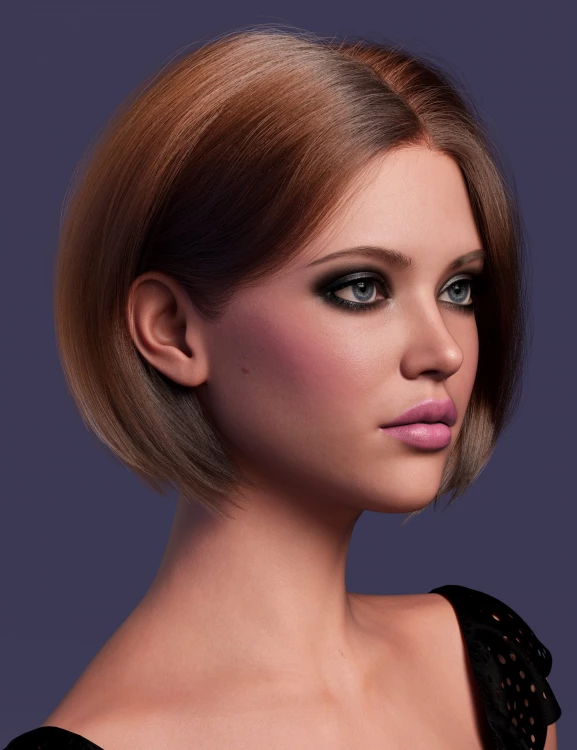 dForce Strand-Based Early Summer Bob Hair for Genesis 9 and Genesis 8 Female