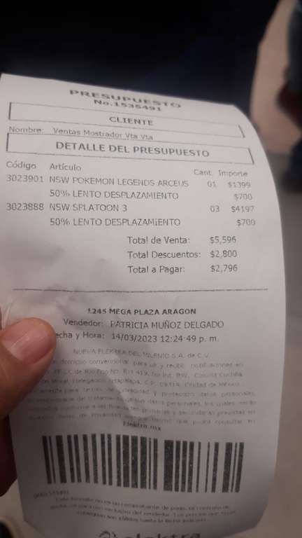 Elektra: Pokemon arceus y splatoon 3 $700