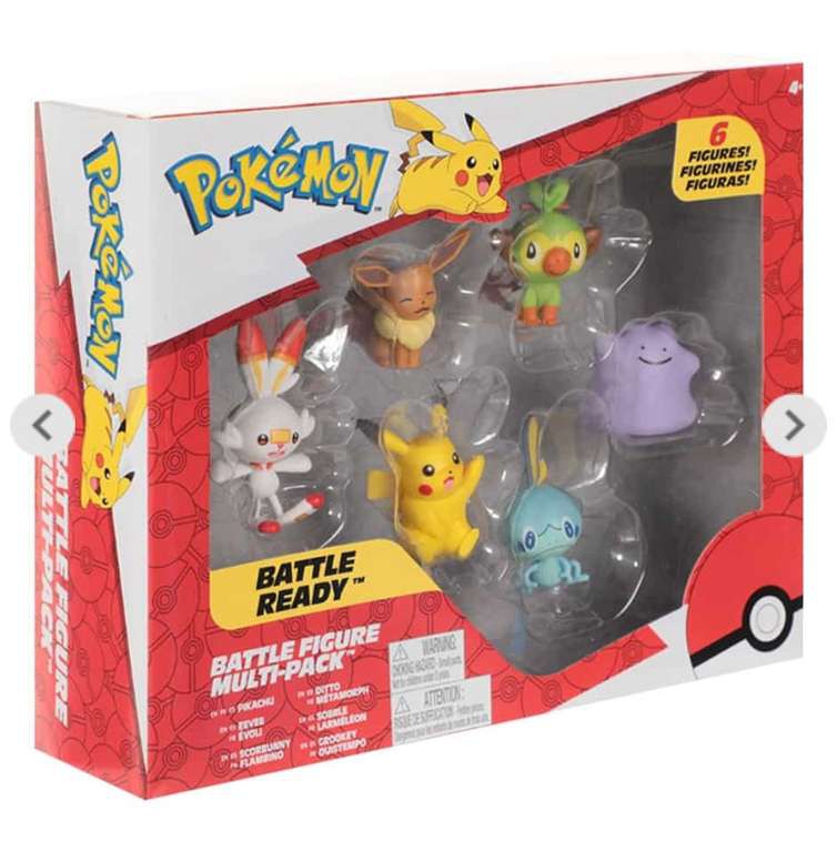 Liverpool: Set 6 figuras Pokémon Jazwares (Ditto, Pikachu, Scorbunny, Eevee, Sobble, Grokey) | Envío Gratis. 
