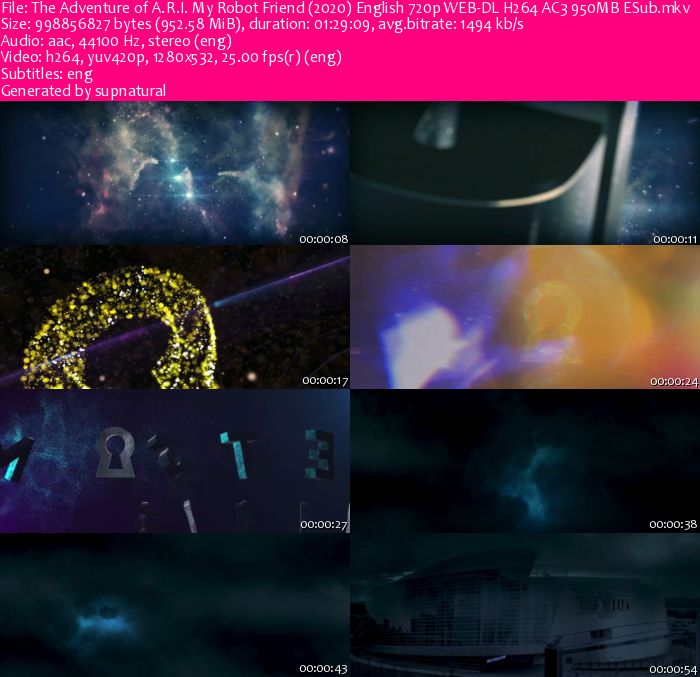 The Adventure of A.R.I. My Robot Friend (2020) English 720p WEB-DL H264 AC3 950MB ESub
