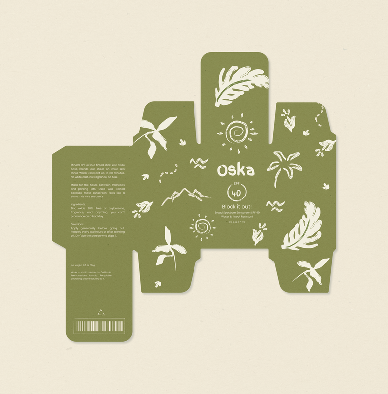 Oska box packaging dieline