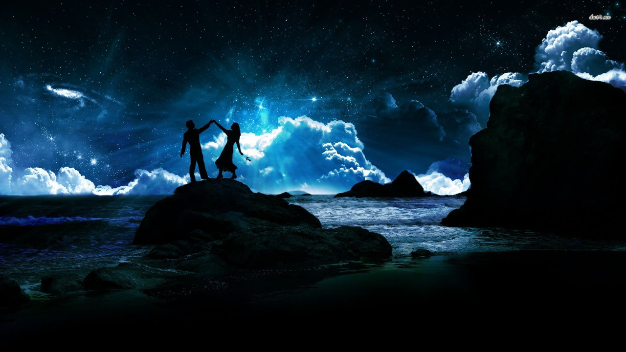 silhouette star rock sea cloud sky night — Postimages