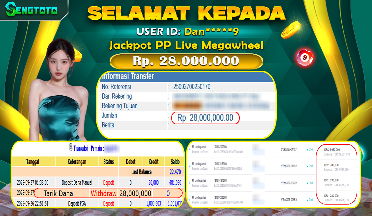 BUKTI PEMBAYARAN SLOT PP LIVE MEGAWHEEL