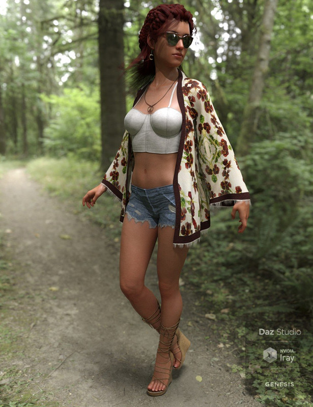dforce Boho Style Outfit for Genesis 8 Female