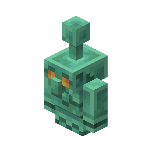 Oxidized copper golem put item JE1 BE1
