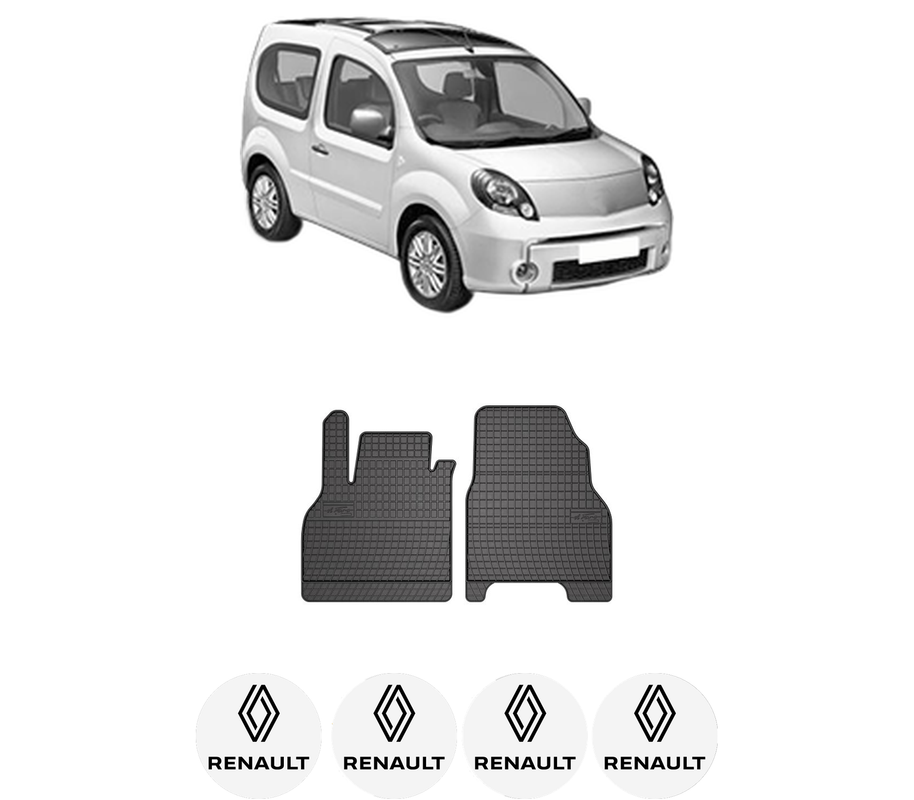 Set covorase presuri RENAULT KANGOO BE BOP (KW0/1_) din 2009-2012, auto, din cauciuc thermoplastic, 4 Stickere auto cu RENAULT