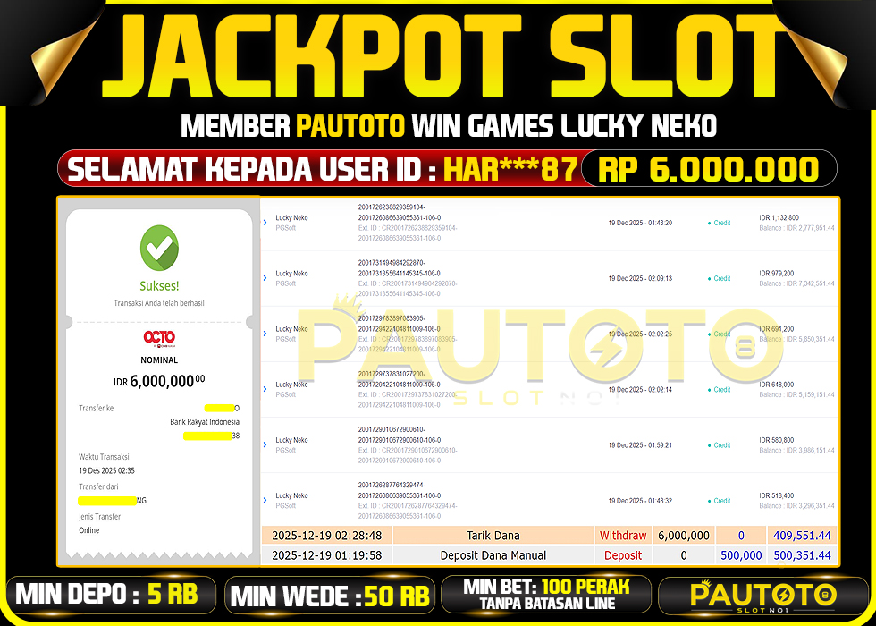 BUKTI JACKPOT LUNAS PAUTOTO