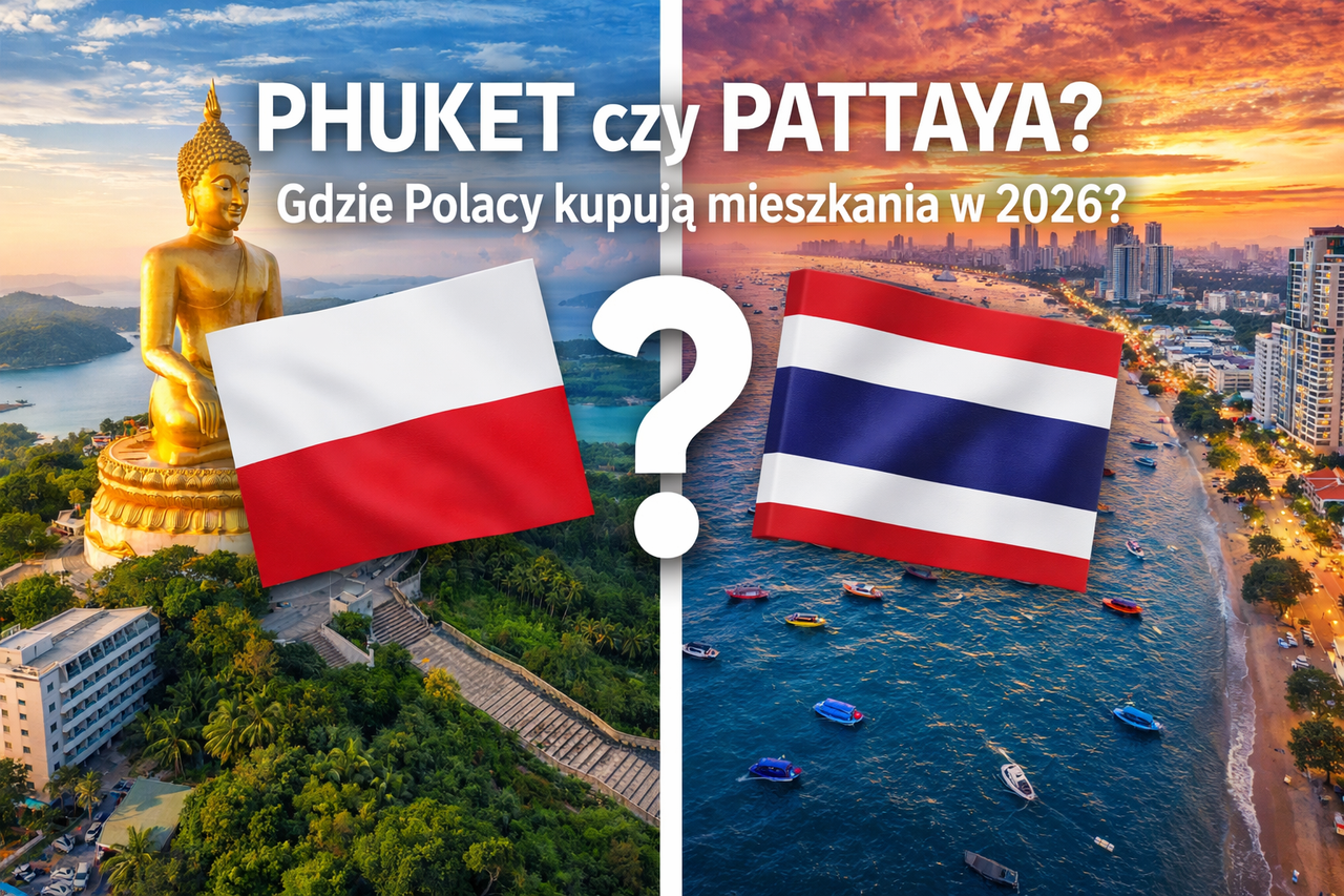 Ilu Polaków inwestuje w nieruchomości w Tajlandii i gdzie kupują najczęściej? Phuket vs Pattaya (2026)