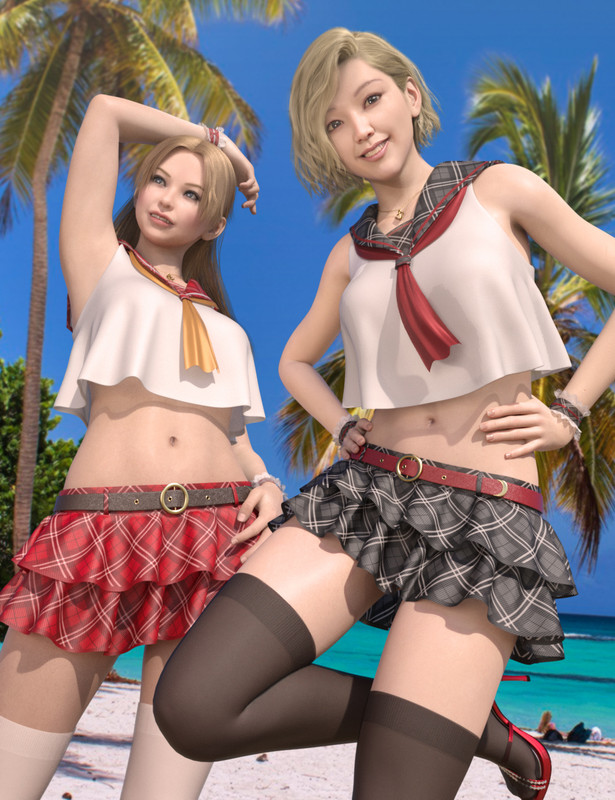 SVM’s dForce Candy Sailor Outfit for Genesis 9, 8.1, and 8
