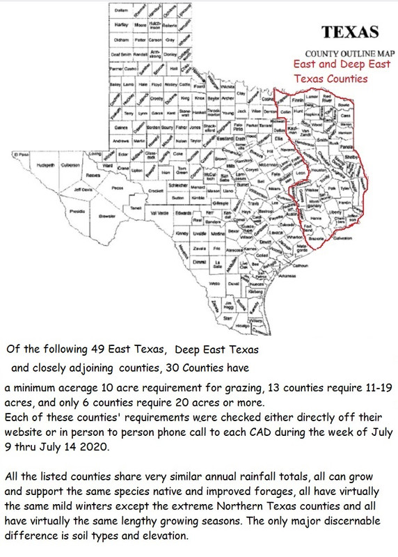East Texas ag requirements for grazing | CattleToday.com - Cattle 