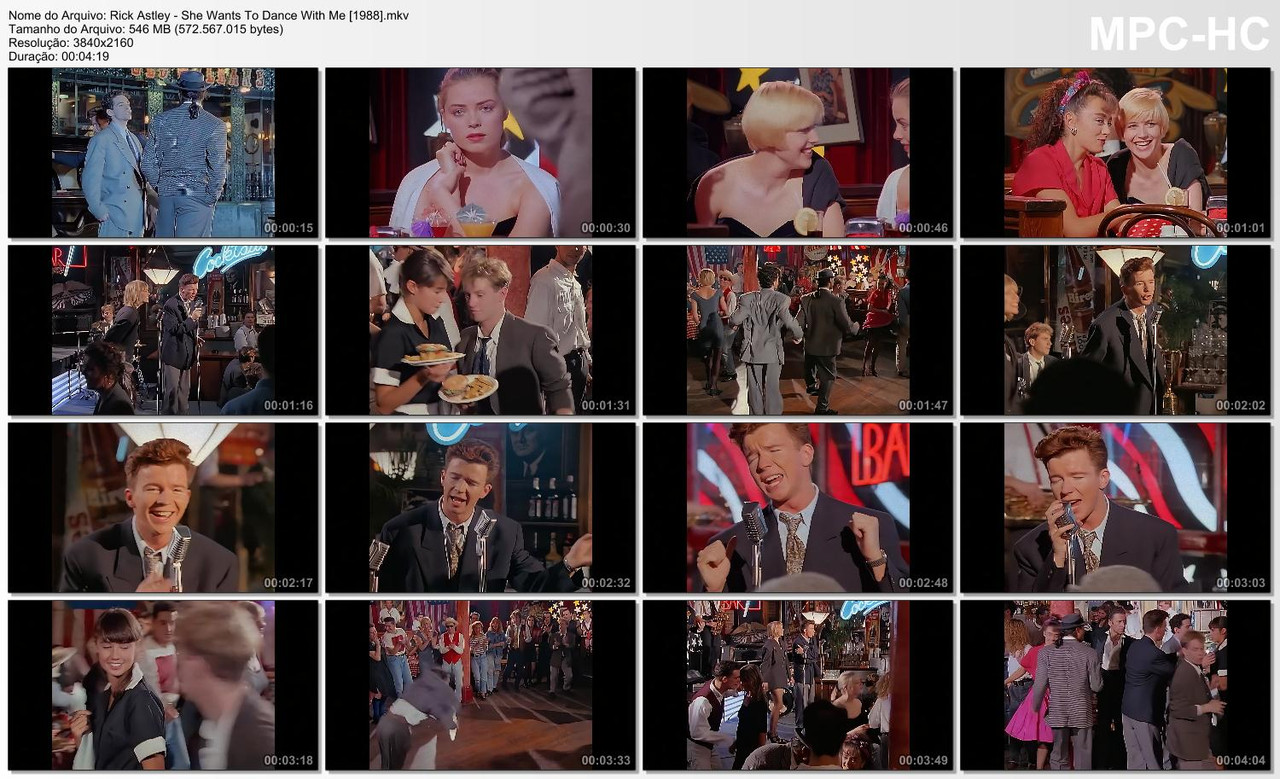 Rick Astley - She Wants To Dance With Me (Official Video 4k 2160p) [1988]