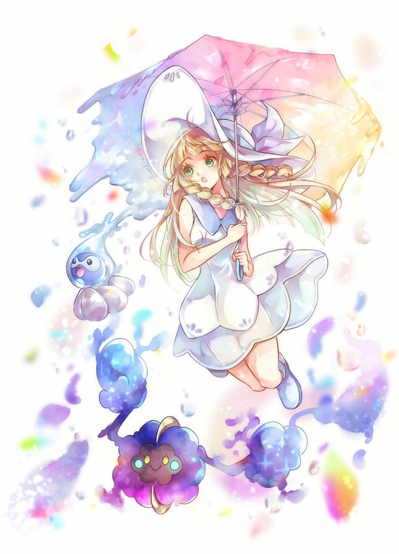 lillie-cosmog-castform-and-castform-poke