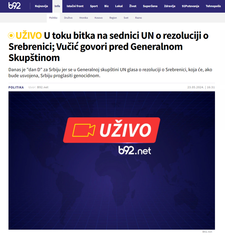 FireShot Capture 034 - U toku bitka na sednici UN o rezoluciji o Srebrenici; Vučić govori pr_ - www.