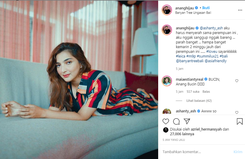Anang Hermansyah tak bisa jauh dari Ashanty