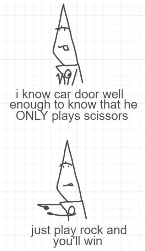 A panel from Ready Oar Knot, episode three of the Board Boards object show by Furretwalk/WalkingFurret.