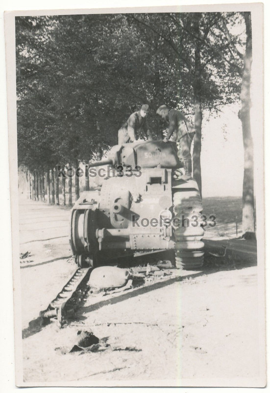 Foto Denee Frankreich Beute Panzer Wrack französ