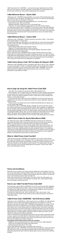 Free Bet Promo Code 1x Bet 2026 1X200FREE Bonus