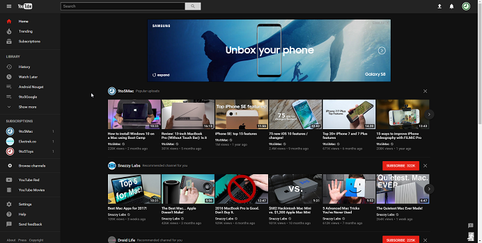 Youtube Dark Mode