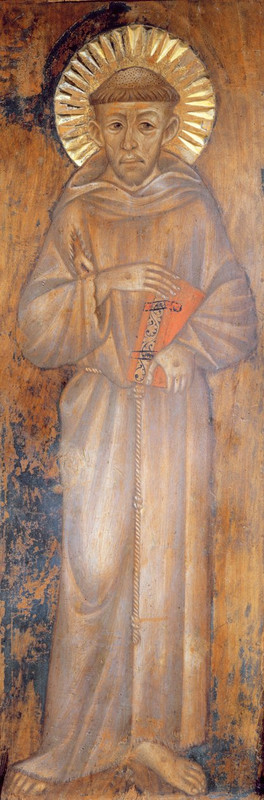 San Francesco d’Assisi, la cui festa si celebra il 4 ottobre,  raffigurato da Cimabue