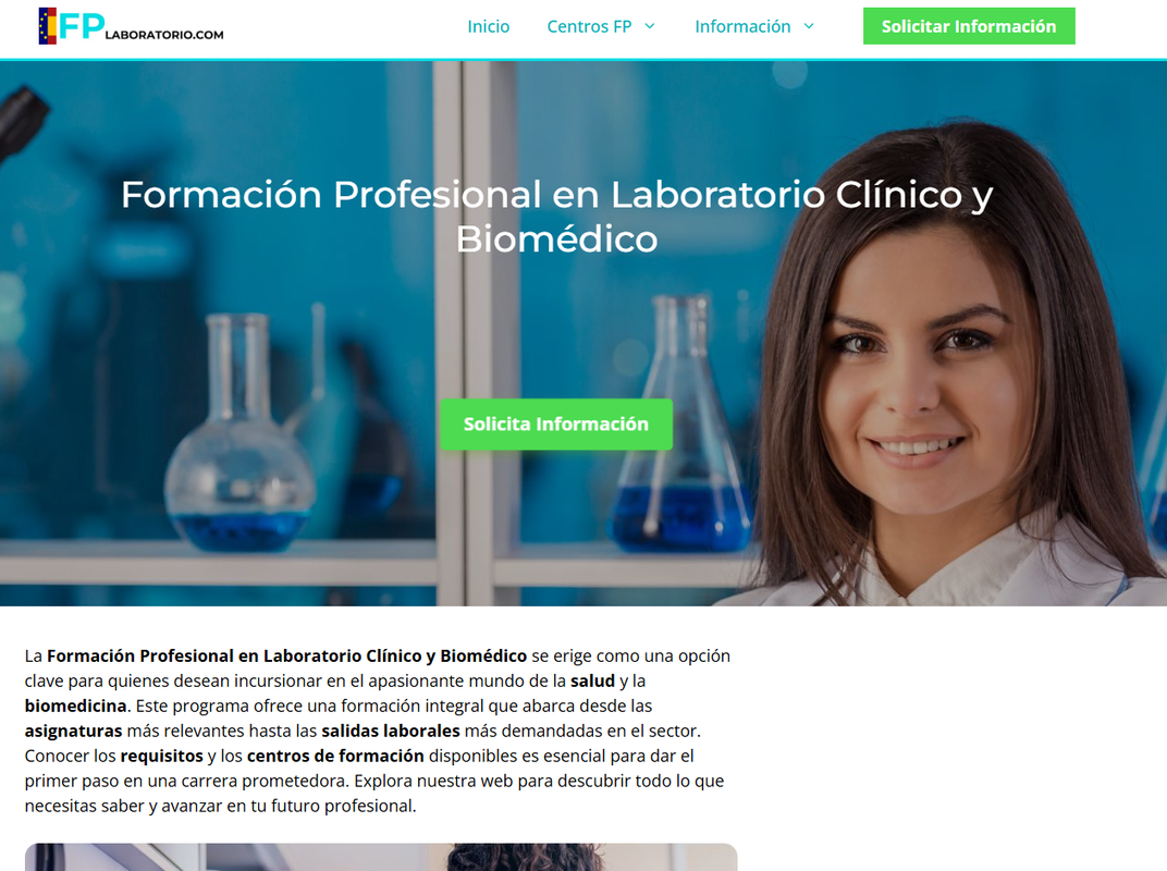 Formación Profesional de laboratorio clínico y biomédico