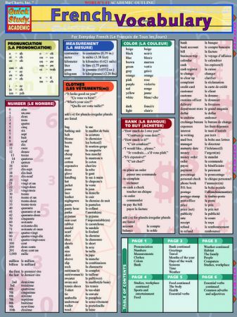 French Vocabulary (Quick Study Academic)