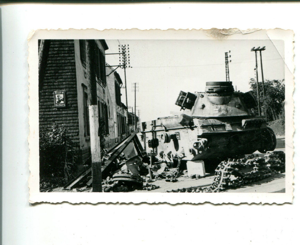Orig.Foto zerstörter Panzer Tank IV bei Rethel a