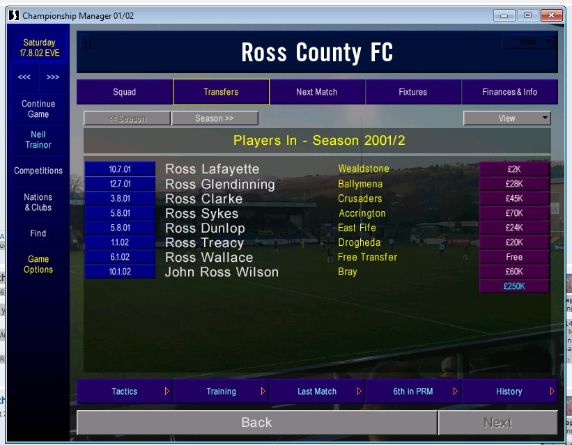 transfers in season1