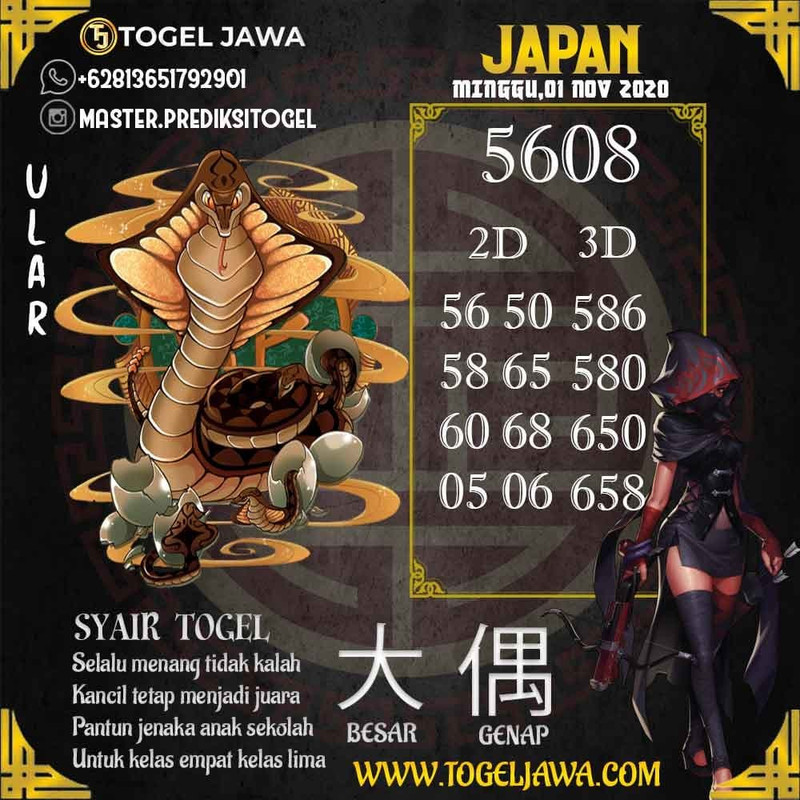 Prediksi Japan Tanggal 2020-11-01