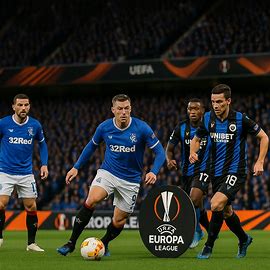 مباراة رينجرز ضد كلوب بروج في الدوري الأوروبي 2025