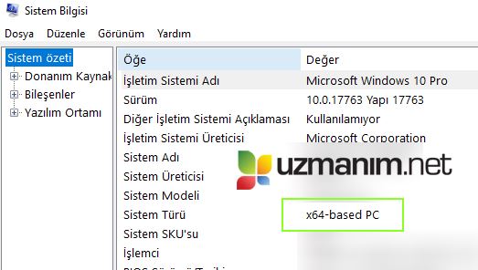 32 bit mi 64 bit mi öğrenme programsız