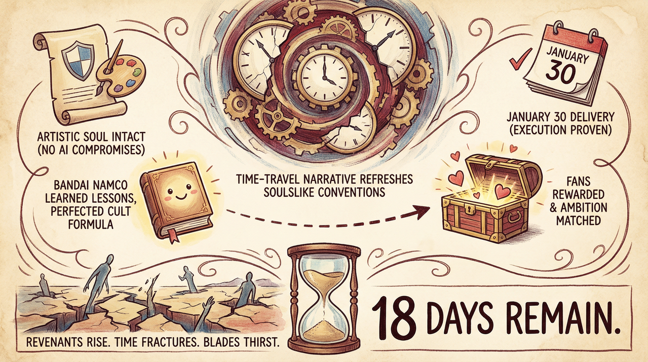 Code Vein 2 Rejects AI - Launches January 30 With Time-Travel Souls Action 1 Anime-style vampire warrior wielding dual rune blades in ruined cityscape