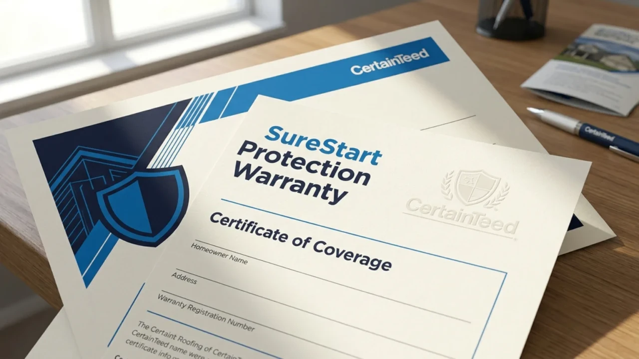 Roofing shingle manufacturer warranty certificate GAF CertainTeed Owens Corning