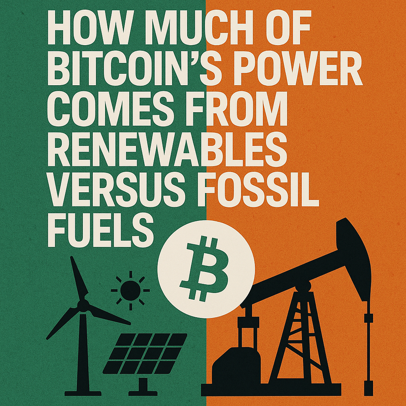 How much of Bitcoin's power comes from renewables versus fossil fuels