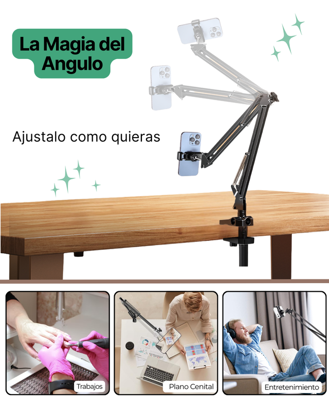 &Aacute;ngulos de uso del soporte RAION