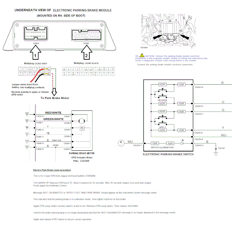 3. EPB Motor and switch Connections