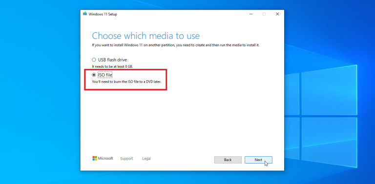 এখানে আপনি ISO File নির্বাচন করতে পারেন